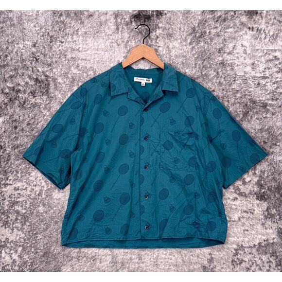 JW Anderson x Uniqlo Shirt Medium Mens Badminton Tennis Oversized Crop - Picture 1 of 7